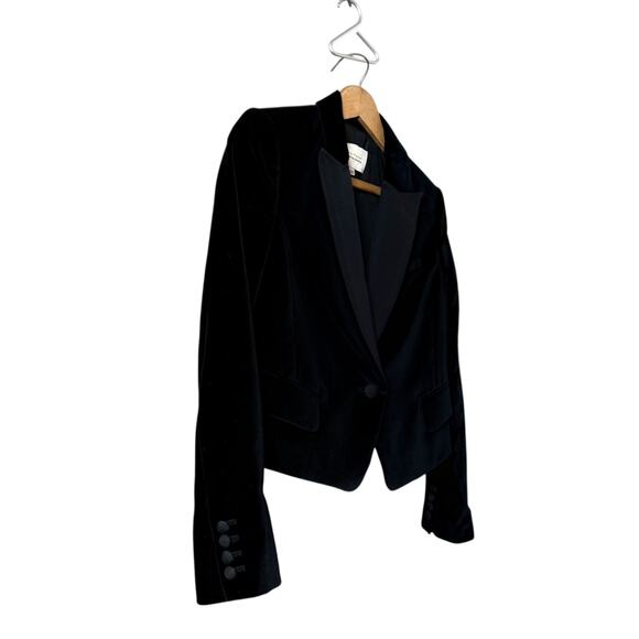 EQUIPMENT X TABITHA SIMMONS Bourlet Faille-Trimmed Cotton-Velvety Blazer Size 2 - Picture 7 of 11